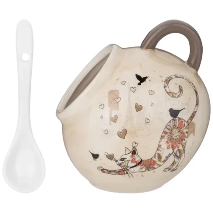 Солонка Agness Парижские коты 170 мл