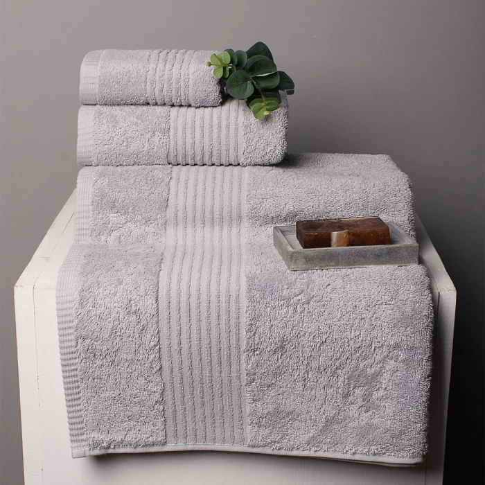 Полотенце махровое ТМ "ЦУМ" Classik серый 50х90 см