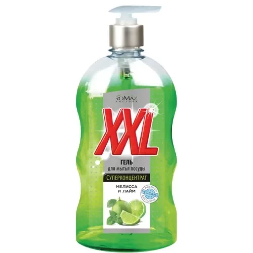 Гель для мытья посуды " XXL"  мелисса и лайм 650г