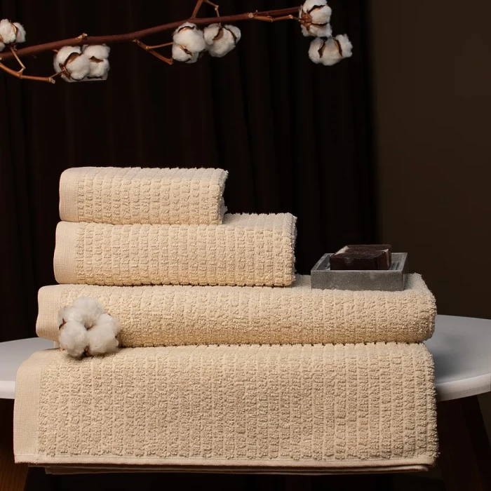  Полотенце махровое ТМ "ЦУМ" Полоса натуральный