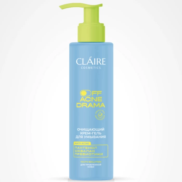 Крем-гель для умывания Claire Off Acne Drama 145мл