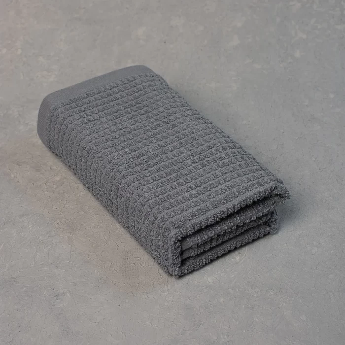 Полотенце махровое ТМ "ЦУМ" Полоса серый