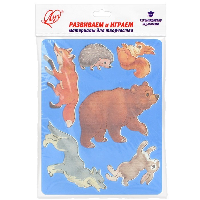 Трафарет с фигурами "Лесные звери" арт.9с446-08