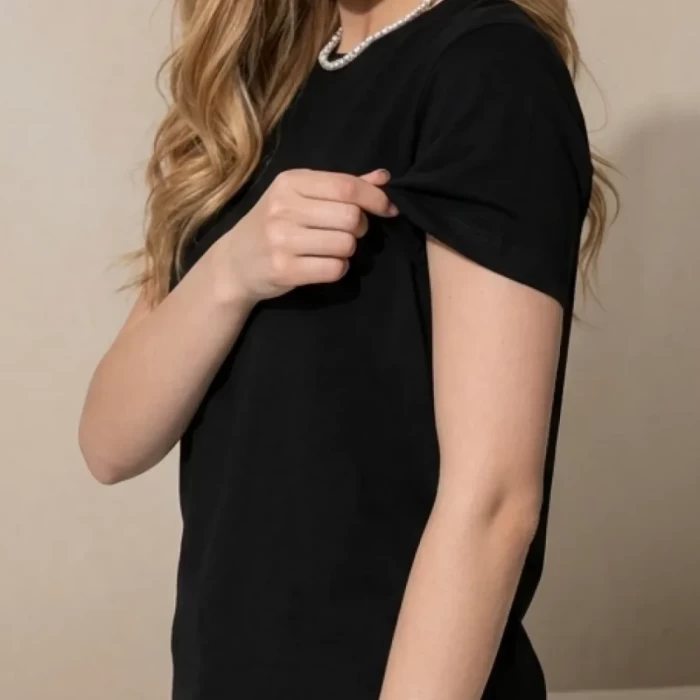 Футболка женская Oddiy regular basi черная