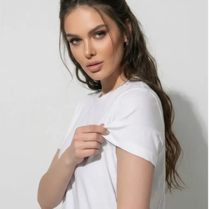 Футболка женская Oddiy regular basi белая