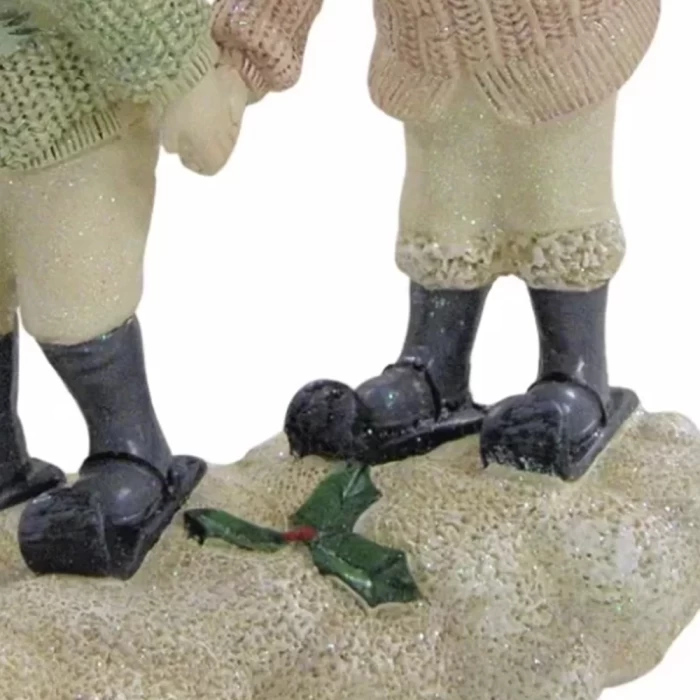 Новогодний сувенир Девилон Мальчик и девочка на лыжах 880231