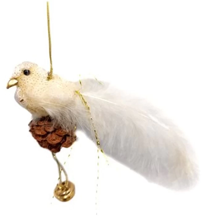 Новогоднее украшение Девилон Птица с шишкой 222673