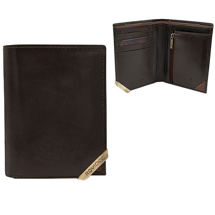 Портмоне мужское Rovicky N484-RVTM-GL dark brown+brown