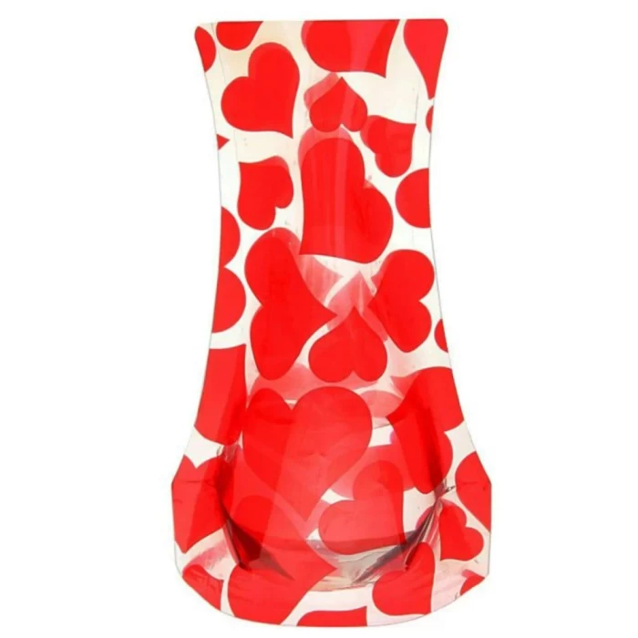 Ваза пластиковая складная "Сердечки"