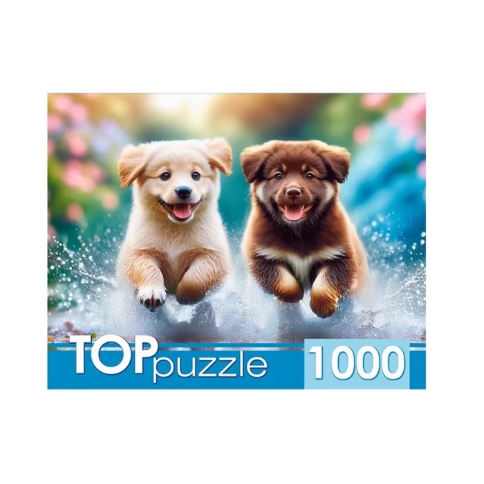 Пазл TOPpuzzle Бегущие щенки 1000 элементов