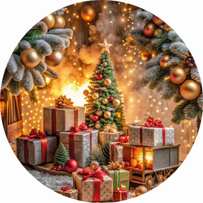 Поднос Рождественские подарки 33см