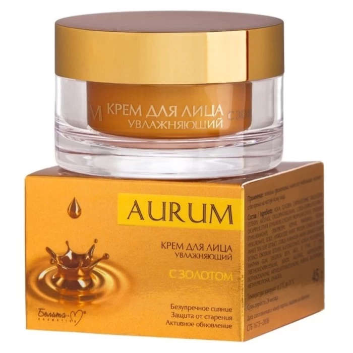 Крем для лица Белита-М Aurum увлажняющий с золотом 45г