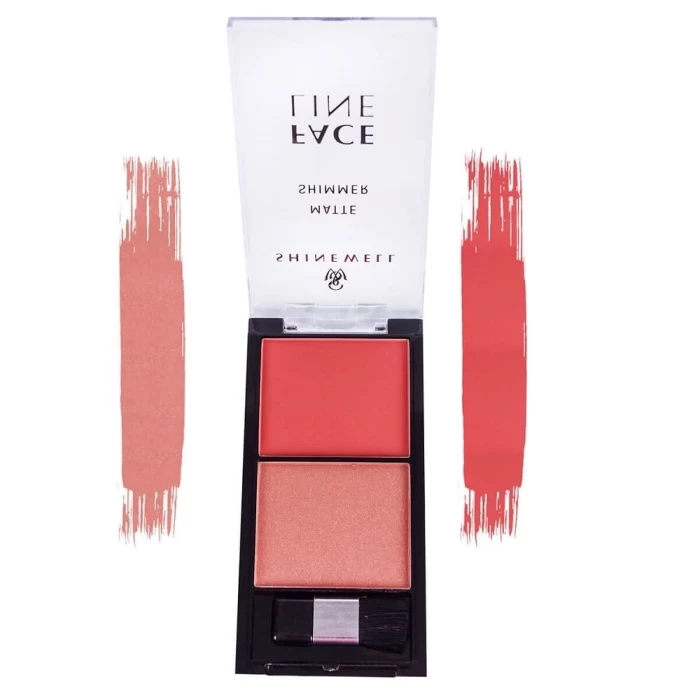 Двойные румяна Shinewell с матовым и шиммер эффектом 8 г