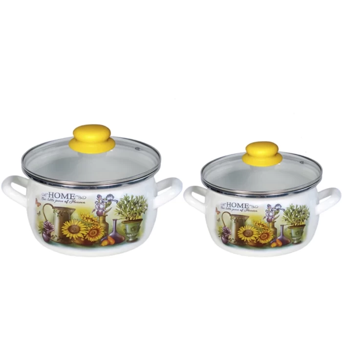 Кастрюля эмалированная Сантэкс Милый дом