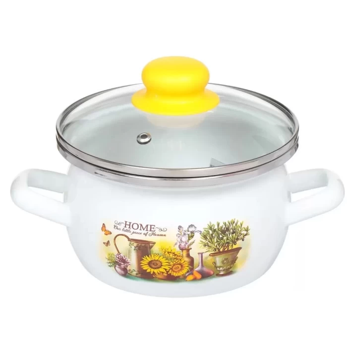 Кастрюля эмалированная Сантэкс Милый дом