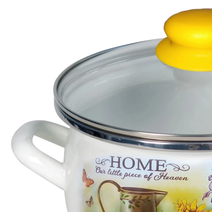 Кастрюля эмалированная Сантэкс Милый дом