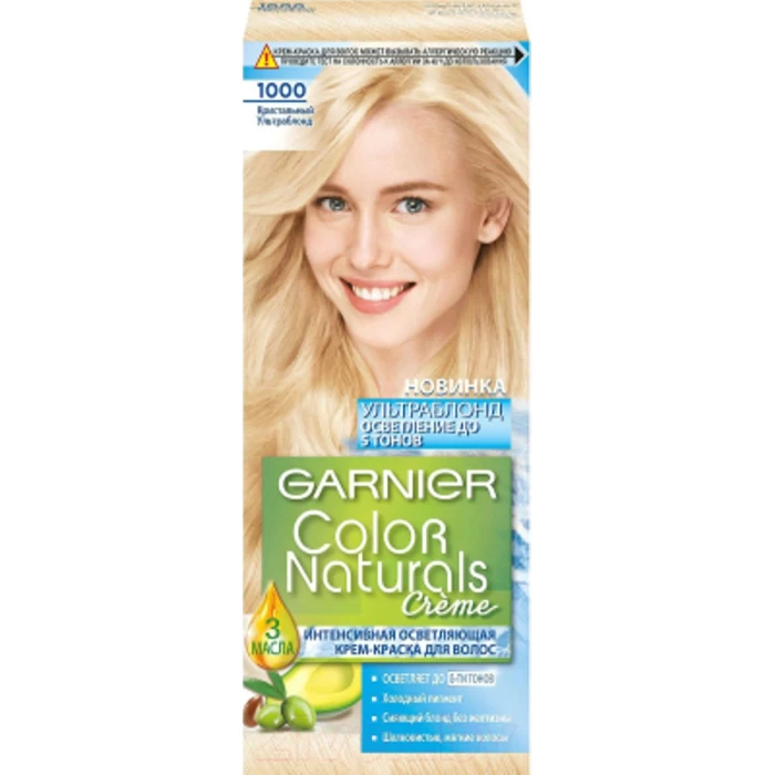 Крем-краска для волос Garnier "Color Naturals Creme" №1000 "Кристальный ультраблонд"