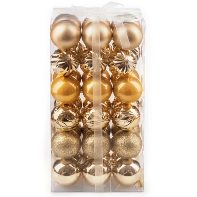 Набор шаров новогодних Ausini B8145GD золото 5см 36шт