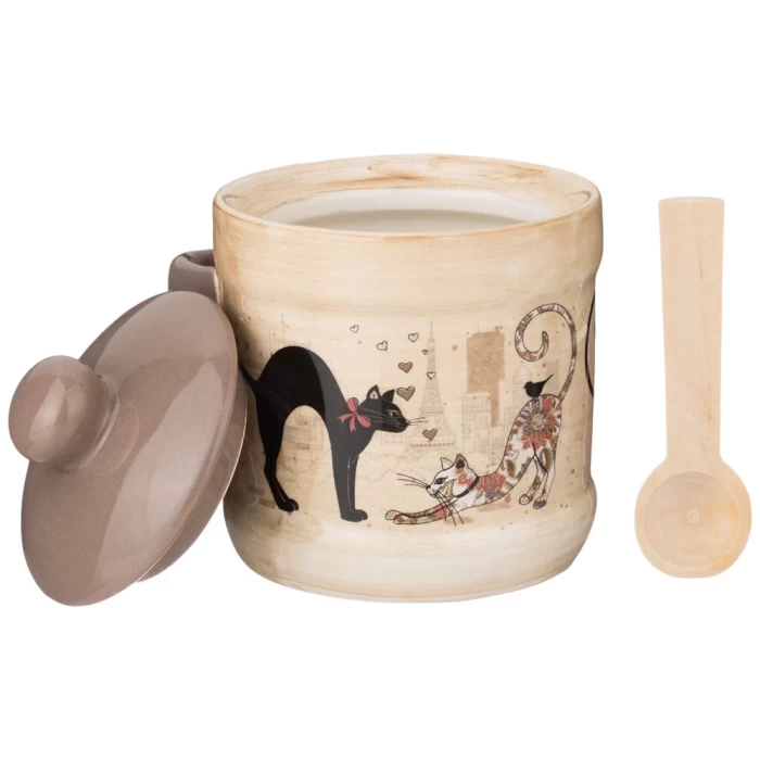 Сахарница  Agness Парижские коты 300 мл