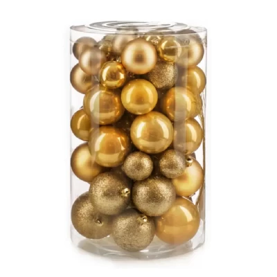Набор новогодних шаров Ausini B8033GD золото 60шт