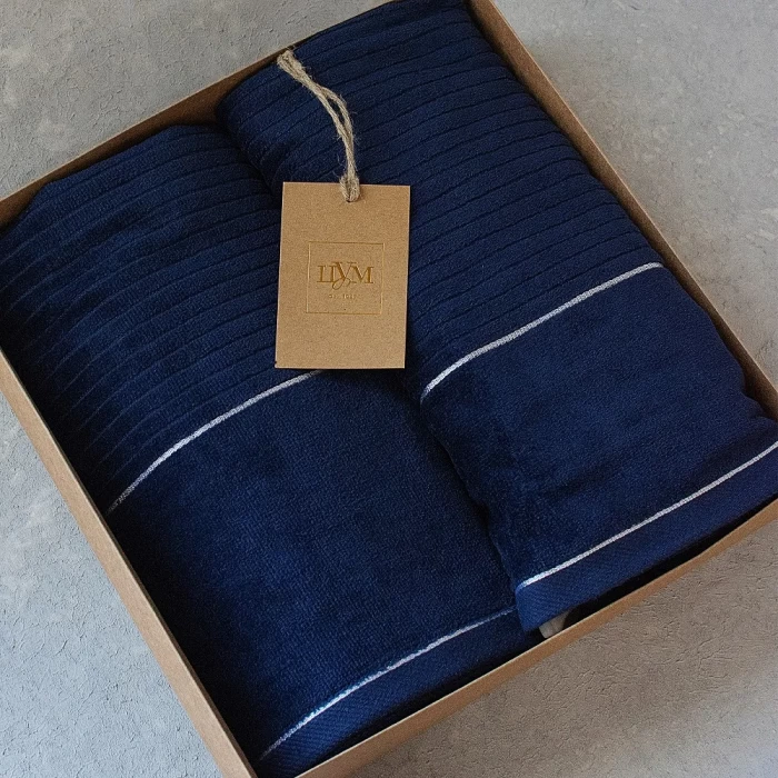 Набор полотенец махровых ТМ "ЦУМ" синий