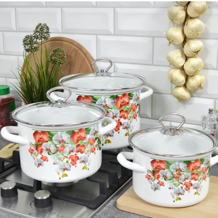 Набор кастрюль Аристократка-5-1-Люкс стиль