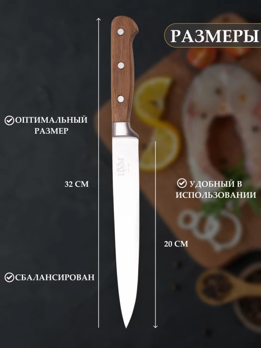 Нож для нарезки ТМ "ЦУМ" SLKN-98W0505-2