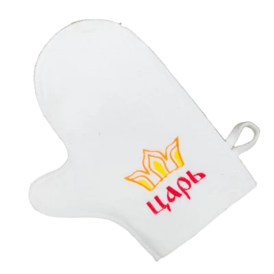 Рукавица для бани Царь белый