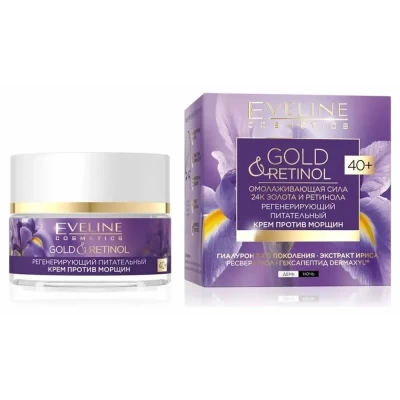  Крем для лица Eveline Gold&amp;Retinol регенерирующий питательный 40+ 50мл