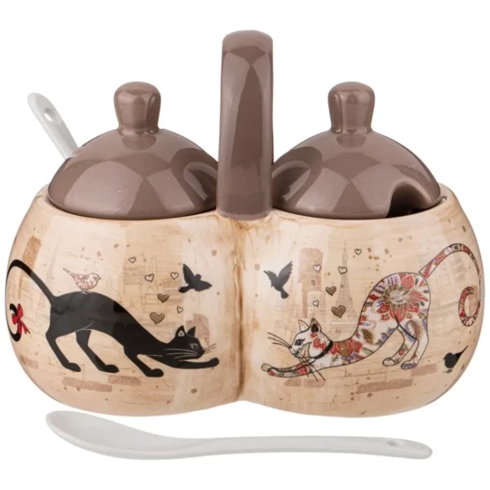 Банка для специй "Парижские коты" 2х320мл.