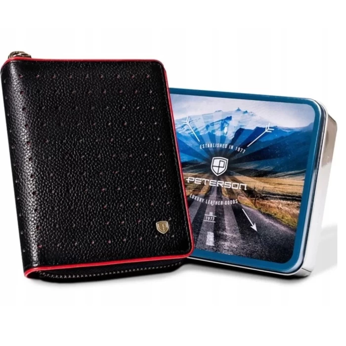 Портмоне мужское Peterson PTN 302.03-5552 black/red
