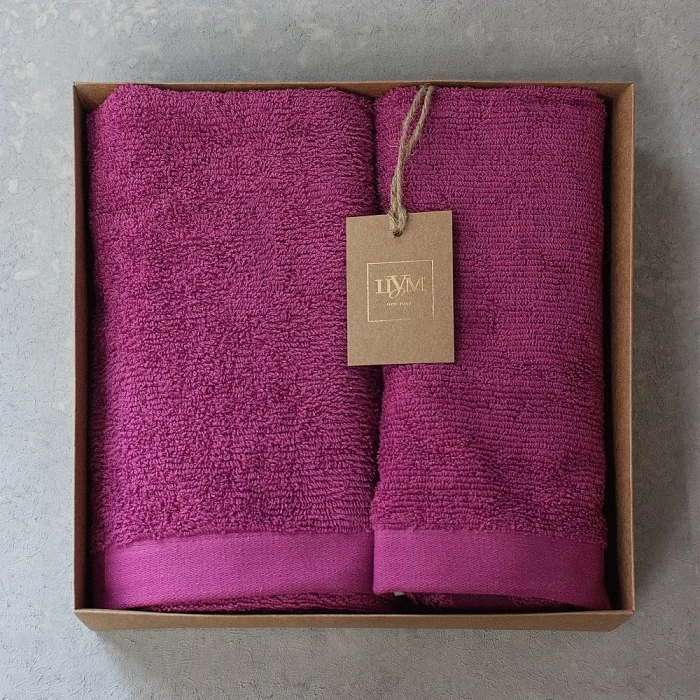 Набор полотенец махровых ТМ "ЦУМ" винный