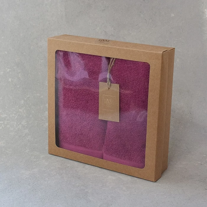 Набор полотенец махровых ТМ "ЦУМ" винный