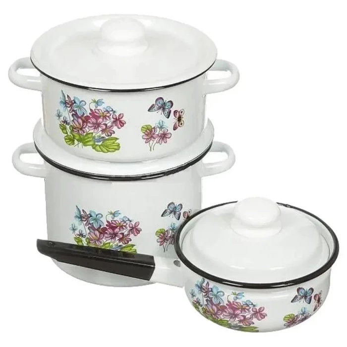 Набор кастрюль Сибирские товары Фиалки N26B24