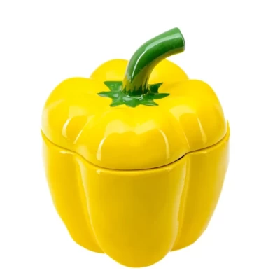 Емкость для сыпучих продуктов керамическая Перец 13×13×18см