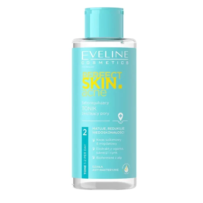 Тоник для лица Eveline Cosmetics Perfect Skin Acne себорегулирующий сужающий поры 200мл