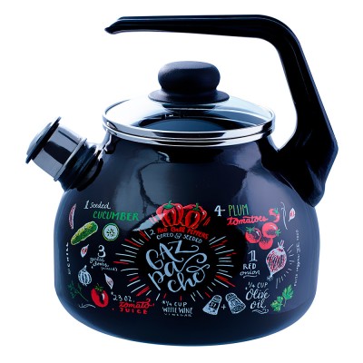 Чайник эмалированный со свистком Appetite Gazpacho 3,0л