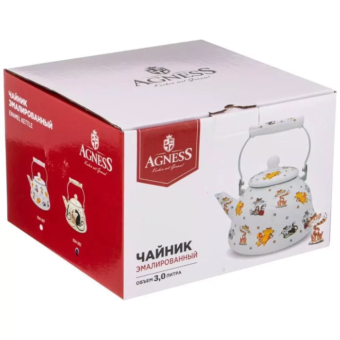 Чайник Agness Парижские Коты 3.0л
