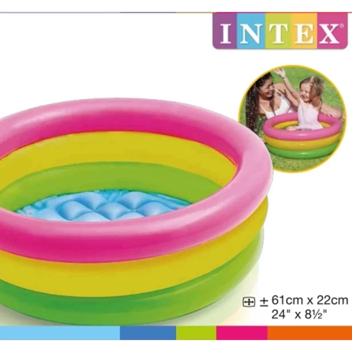 Бассейн надувной Intex Радуга 57107NP 61x22см
