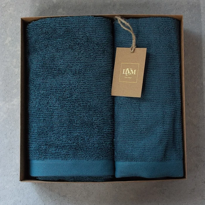 Набор полотенец махровых ТМ "ЦУМ" морская волна