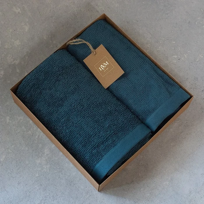 Набор полотенец махровых ТМ "ЦУМ" морская волна