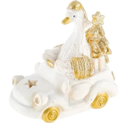 Декорация новогодняя Девилон Гусь на автомобиле арт.610213