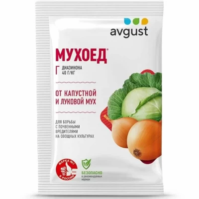 Средство от почвенных мушек и луковой мухи Мухоед Avgust 25г