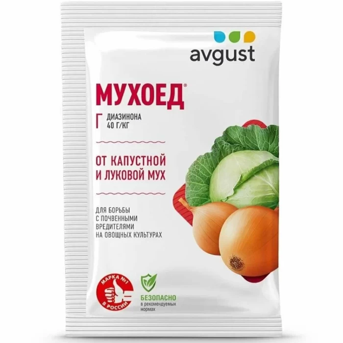 Средство от почвенных мушек и луковой мухи Мухоед Avgust 25г