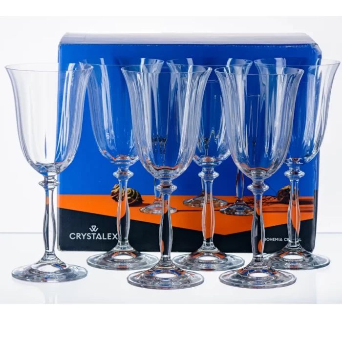  Набор бокалов для вина граненых Angela 6шт 350мл