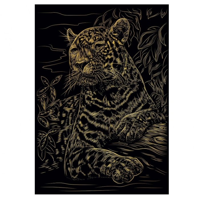 Гравюра "Леопард в джунглях" Рыжий кот арт. Г-0508