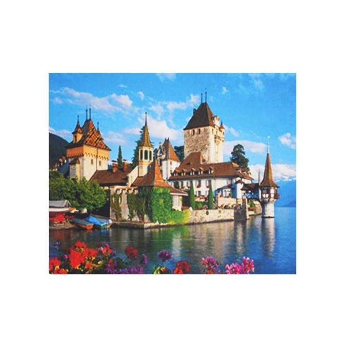 Картина по номерам "Замок Швейцарии"  DV-9521-8
