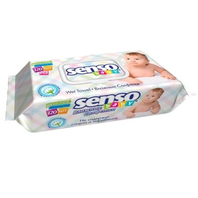 Салфетки влажные детские Senso baby 120шт