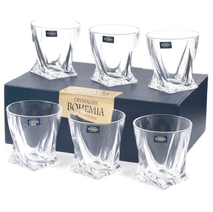 Набор стаканов Crystalite Bohemia "Quadro" 340мл, 6шт