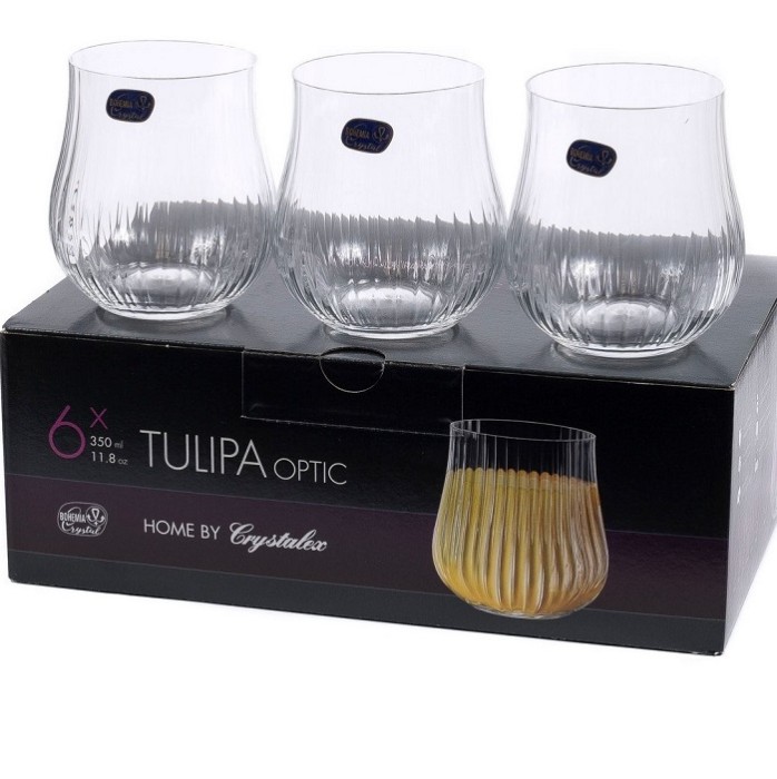 Набор стаканов Crystalex "Tulipa optic" 350мл, 6шт